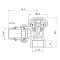 Кран радіаторний SD Forte Powerful 1/2" з антипротіканням кутовий SF233W15