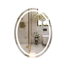 Дзеркало Qtap Mideya (DC-F801) 600х800 з LED-підсвічуванням Touch, з антизапотіванням, димером QT2078F801W