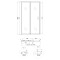 Душові двері в нішу Qtap Taurus CRM201-11.C6 97-108x185 см, скло Clear 6 мм, покриття CalcLess