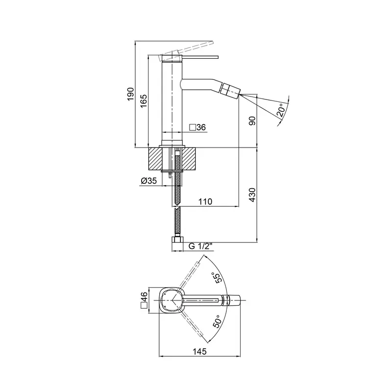 Змішувач для биде Qtap Robin QTROB2060102C Chrome Змішувач для биде Qtap Robin QTROB2060102C Chrome