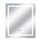 Дзеркало Qtap Mideya 700х800 з LED-підсвічуванням Touch, з антизапотіванням, з годинником, димером, рег. яскравості QT2078DCF7080W