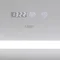 Дзеркало Qtap Mideya 700х800 з LED-підсвічуванням Touch, з антизапотіванням, з годинником, димером, рег. яскравості QT2078DCF7080W