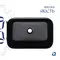 Комплект Qtap Scorpio: Раковина накладна прамокутна 550х390х120 мм Matt Black + Донний клапан PU03
