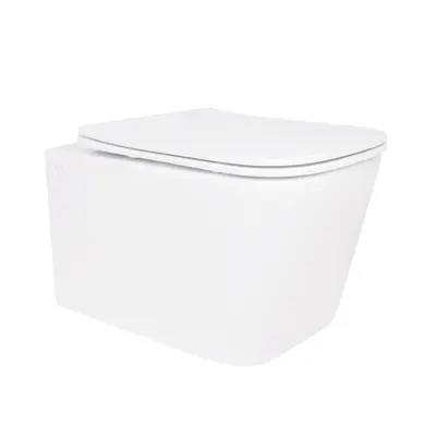 Унітаз підвісний Qtap Crow Ultra Quiet безобідковий з сідінням Soft-close QT05335170W