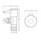 Кран кутовий Thermo Alliance Standart (ручка паличка) з керам.буксою 1/2"Н х 3/4"Н SF343W1520