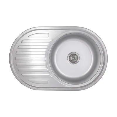 Кухонна мийка Brinex 7750 0,8 мм Satin (BRIN7750SAT08)