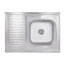 Кухонна мийка Brinex 6080-R 0,6 мм Satin (BRIN6080RSAT06)