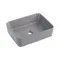 Раковина накладна Qtap Tern 480x370x135 мм, Stone grey, прямокутна, з донним клапаном QT17116069SG
