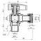 Кран кульовий Thermo Alliance Standart 1/2"ВЗ кутовий, PN40, з накидною гайкою TAS224W15