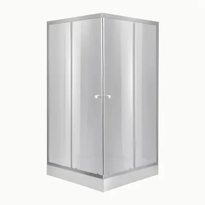 Lidz Набор: Душевая кабина Wawel SC90x90.SAT.LOW.DGR, квадратная, стекло тонированное 4 мм + Душевой поддон Kapielka ST90x90x14
