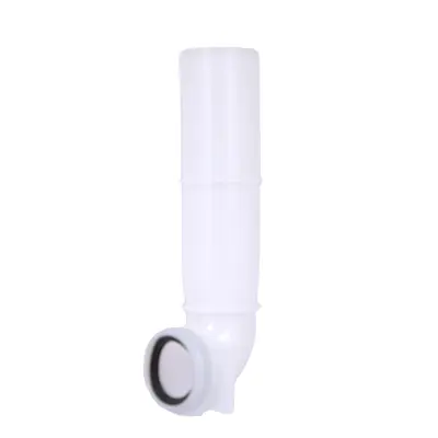 Кутова трубка змиву Qtap 82х74х262 мм White для інсталяції Standard QTSTD167W49807