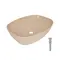 Раковина накладная Qtap Cardinal 500х380х140 мм, Beige, прямоугольная, с донным клапаном QTCAR188SB49825