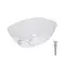 Раковина накладна Qtap Cardinal 500х380х140 мм, Marble, прямокутна, з донним клапаном QTCAR188MR49826