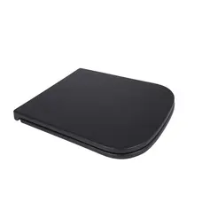 Сидіння для унітаза Qtap Tern 420х340х35 мм, Matt Black, з мікроліфтом, Slim Duroplast, Quick Release QT99HY2322MB