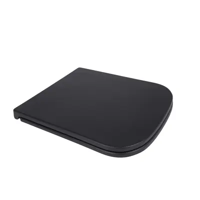 Сидіння для унітаза Qtap Tern 420х340х35 мм, Matt Black, з мікроліфтом, Slim Duroplast, Quick Release QT99HY2322MB