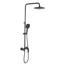 Душова система універсальна Qtap Gemini на три споживачі (з виливом) QTGEM111BLM45686 Black Matt