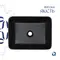 Комплект Qtap Tern: Раковина накладна прамокутна 480х370х135 мм Matt Black + Донний клапан PU03