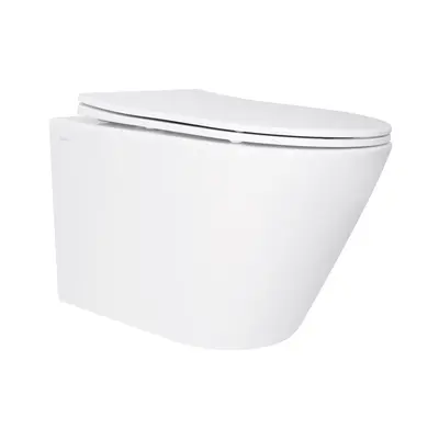 Унітаз підвісний Qtap Swan безобідковий з сідінням Soft-close QT16335180W