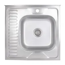 Кухонна мийка Brinex 6060-R 0,6 мм Satin (BRIN6060RSAT06)