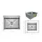 Lidz Handmade H6050H Мийка для кухні інтегрована Decor Honeycomb 2,5/0,5 мм LDH6050DEC48370