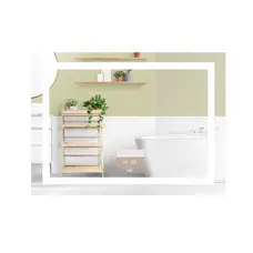 Дзеркало Lidz Kubis (KU1) 900х700 з LED-підсвічуванням Touch, з антизапотіванням, з димером, рег. яскравості LD78LF904907048451
