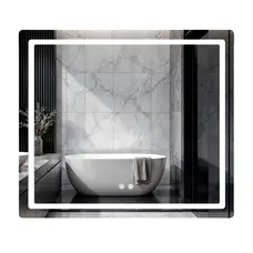 Дзеркало Qtap Mideya (MI2) 800х700 з LED-підсвічуванням Touch, з антизапотіванням, з димером, рег. яскравості QT2078NCF807048476
