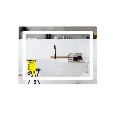 Дзеркало Lidz Kubis (KU2) 700х500 з LED-підсвічуванням Touch, з антизапотіванням, з димером, рег. яскравості LD78LF90448486