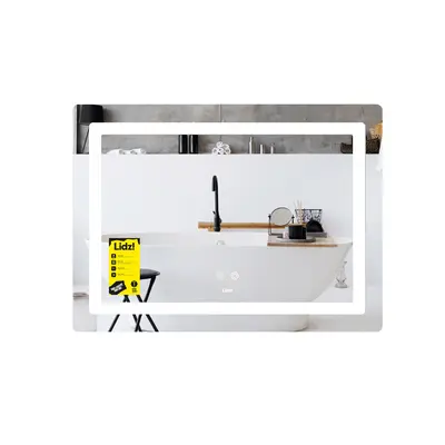 Дзеркало Lidz Kubis (KU2) 700х500 з LED-підсвічуванням Touch, з антизапотіванням, з димером, рег. яскравості LD78LF90448486