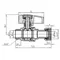 Кран кульовий Thermo Alliance Standart 1/2"ВЗ прямий, PN40, з накидною гайкою TAS261W15