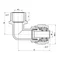 Кут обтискний SD Forte 16х1/2" ЗР SF175W1615