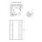 Душова кабіна Lidz Latwa SC80x80.SAT.HIGH.FR, скло Frost 4 мм без піддона