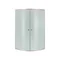 Душова кабіна Latwa SC90x90.SAT.HIGH.FR полукругла, скло Frost 4 мм + Душовий піддон KAPIELKA ST90x90x41, з панеллю Lidz