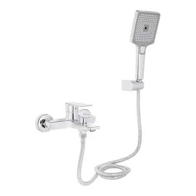 Змішувач для ванни Qtap Aries (з душовим гарнітуром) QTARI259CRM45559 Chrome