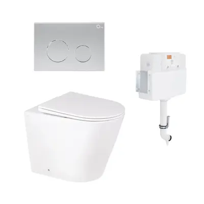 Готове рішення Qtap для ванної кімнати: підлоговий унітаз Swan + комплект інсталяції Nest 2 в 1 (кругла клавіша Satin) Готове рішення Qtap для ванної кімнати: підлоговий унітаз Swan + комплект інсталяції Nest 2 в 1 (кругла клавіша Satin)