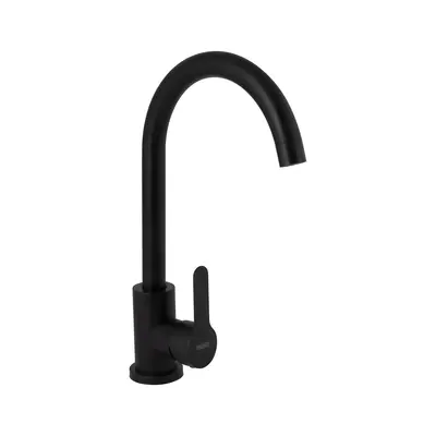 Змішувач для кухні Brinex Pure 015F U-образний Black Matt BRIPUR015FBLM
