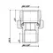 Згін-американка Thermo Alliance Standart 1 1/2"ВЗ нікель, прямий TAS190W40