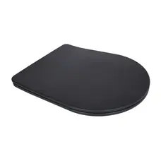 Сидіння для унітаза (Robin 660, Scorpio 520,660) 460x362x50 мм, Matt Black, з мікроліфтом, Slim Duroplast, Quick Release QTSC179MB47352 Qtap