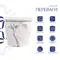 Унітаз підвісний Robin Ultra Quiet 490×365×325 мм, Marble, з сидінням Slim Duroplast / Soft-close / Quick Release QT13332381АSMR Qtap