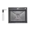 Lidz Handmade H6050HB Мийка для кухні інтегрована Decor Black PVD Honeycomb 2,5/0,5 мм LDH6050BDECPVD48371