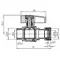 Кран кульовий Thermo Alliance Standart 3/4"ВЗ прямий, PN40, з накидною гайкою TAS261W20
