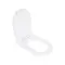 Сидіння для унітазу Qtap (Kolibri) 455×360×30 мм, White, з мікроліфтом Slim Duroplast, Quick Release QTST179W49488
