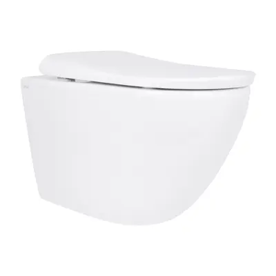 Унітаз підвісний Qtap Robin ML Ultra Quiet 490x365x325 мм, з сидінням Soft-close MagLock, White QTROBML26W49621