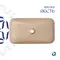Раковина накладна Qtap Tern 610x350x135 мм, Beige, прямокутна, з донним клапаном QTTER188SB49790