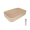 Раковина накладна Qtap Tern 610x350x135 мм, Beige, прямокутна, з донним клапаном QTTER188SB49790