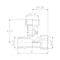 Кран приладовий кульовий SD Forte 1/2"х3/4"х1/2" SF186W152015