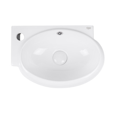 Раковина Qtap Leo 420x280x150 White з донним клапаном QT11115011LW