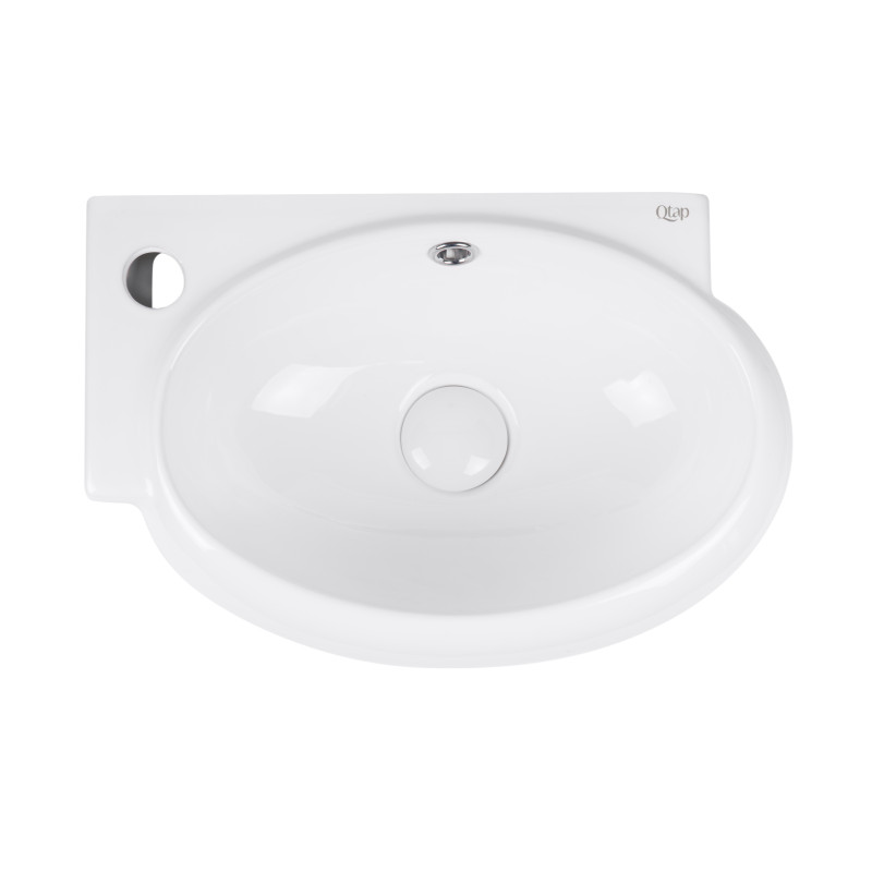 Раковина Qtap Leo 420x280x150 White з донним клапаном QT11115011LW