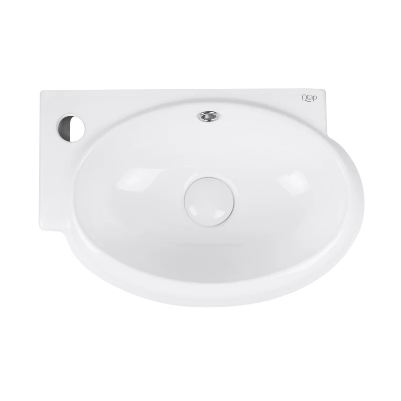 Раковина Qtap Leo 420x280x150 White з донним клапаном QT11115011LW
