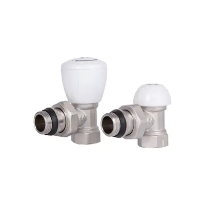 Комплект радіаторних кранів Thermo Alliance Standart 1/2" ВН кутовий TAS232W15