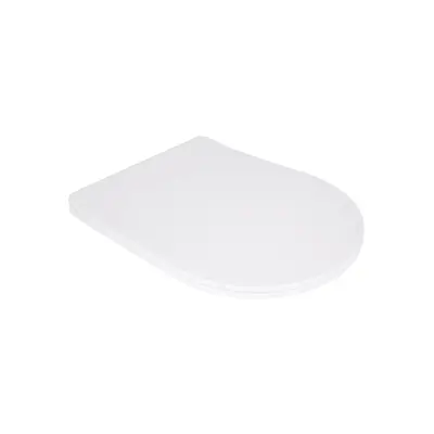 Сидіння для унітаза підлогового (Grand) 560×363×30 мм, White, з мікроліфтом, Slim Duroplast, Quick Release QT26228301W3 Qtap